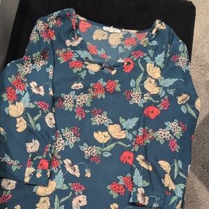 Maurices Blue Floral Top